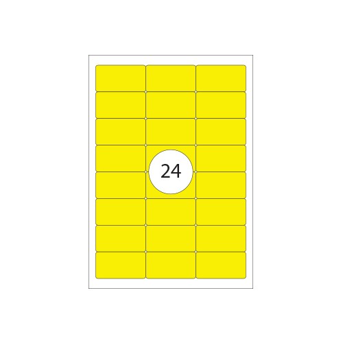 Etiquetas 64x33.9mm Apli Amarelo Floures 20 Folhas A4 480un