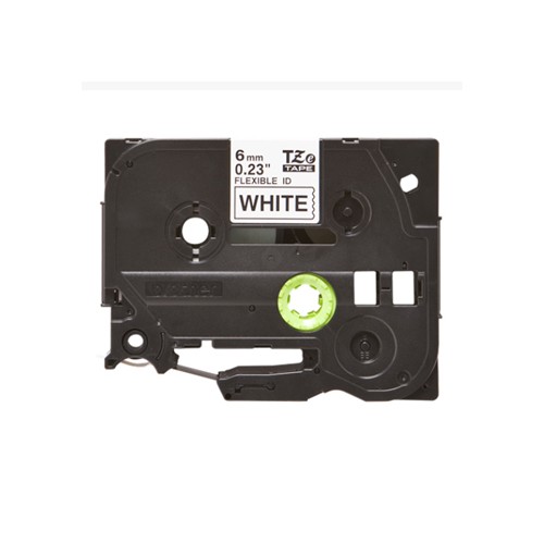 Fita Laminada Flexível Compatível para Brother 06mmx8mts Branco/ Preto (TZEFX211)