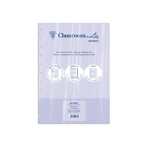 Recarga p / Caderno Inteligente Ambar EcoSmart A4 50Fl Pautado