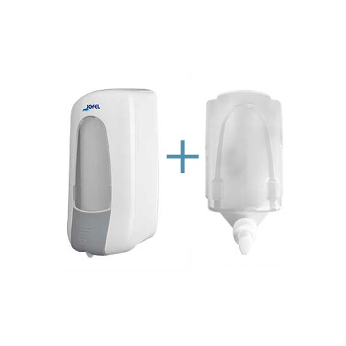 Saboneteira Plastica Branca+Gel Higienizante (Recarga)1L1un