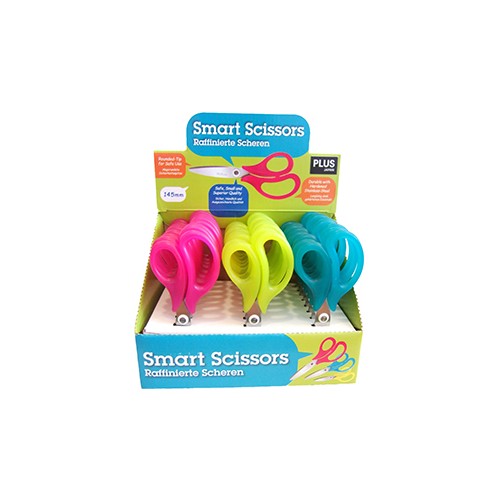 Expositor Tesouras 14,5cm Plus Cores Sortidas - 24 unidades