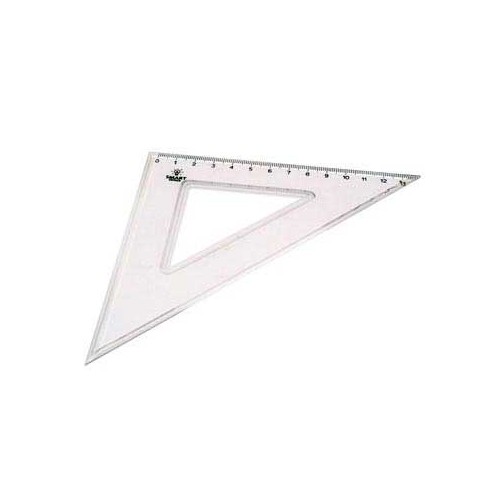 Esquadro Plastico Cristal Smart Office 45º-14cm