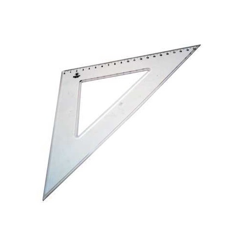 Esquadro Plastico Cristal Smart Office 45º - 21cm