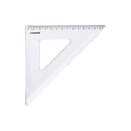 Esquadro Plastico Cristal SmartD 45º - 21cm