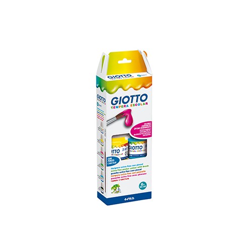 Guache Liquido Giotto Escolar 25ml Caixa 6un + Pincel