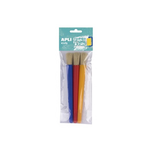 Pincel para Guache e Aguarela Apli Jumbo Ponta Redonda 3un