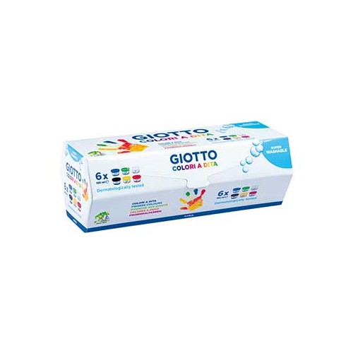 Guache Pintura Dedos Giotto Dita 100ml Pack 6 Cores
