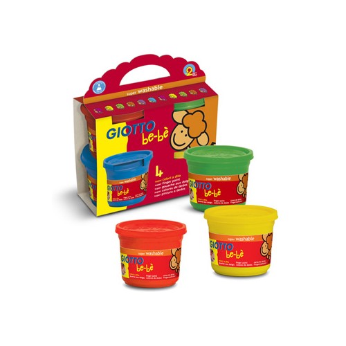 Guaches Pintura Dedos Giotto Be-Be 4 cores x150 ml