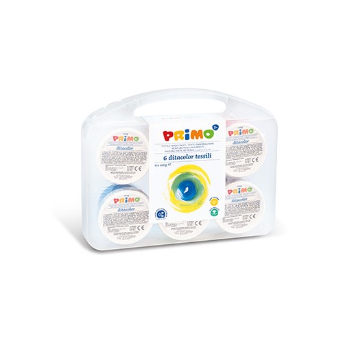 Guache Pintura Dedos Textil Primo 100ml Pack 6 Cores