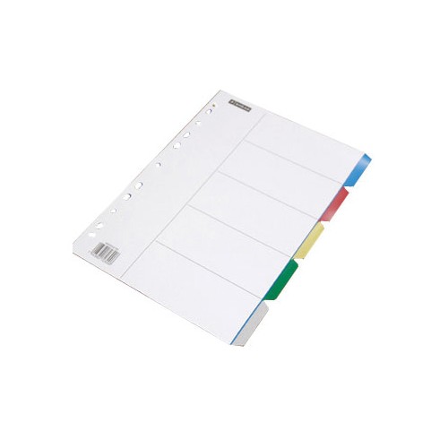 Separadores A4 Plastico 10Un Cores Sortidas - 2 packs