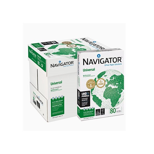 Caixa de Papel Fotocopia A4 80gr Navigator (Universal) - 5 x 500 folhas