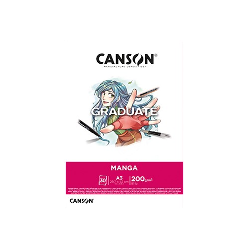 Bloco Canson Graduate Manga A3 200gr 30Fls