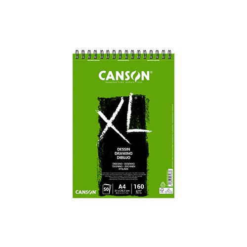 Bloco Espiralado Canson XL Dessin A4 160gr 50 Folhas