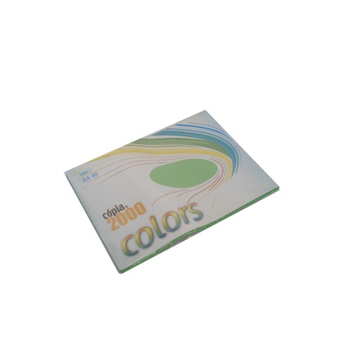 Papel Fotocopia Verde Forte A4 80gr 100 Folhas