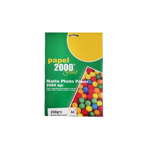 Papel 250gr InkJet 2000 A4 Foto Matte - 20 Folhas