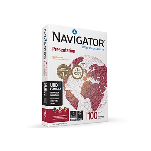 Papel 100gr Fotocopia A4 Navigator Presentation 1x500 Folhas