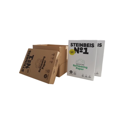 Papel 080gr Fotocopia A4 Reciclado Steinbeis 5x500 Folhas