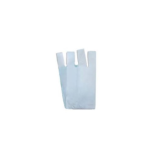 Sacos Plástico Alças 45x55cm Branco Pack 5Kg