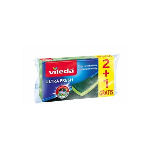 Esfregão Esponja Vileda Ultra Fresh 2+1 Grátis