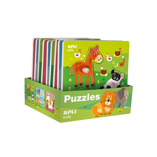 Expositor Puzzles Animais 9 unidades