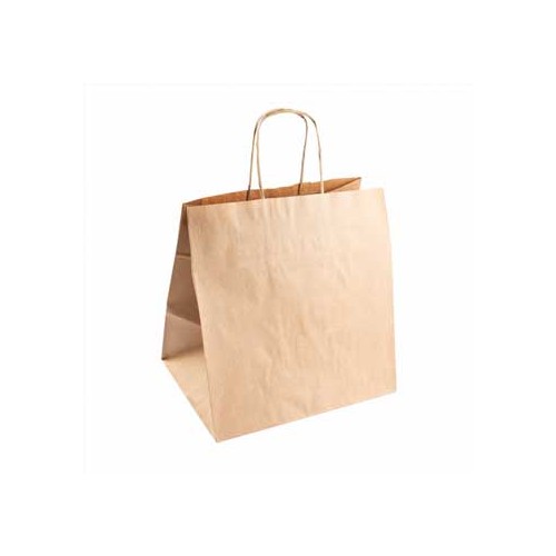 Saco Fast Food 090g 26x20x27cm Papel Kraft com Asas - 250 unidades