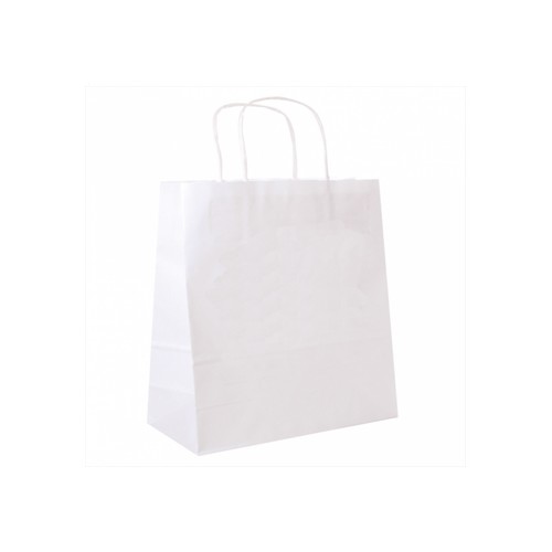 Saco 080g 32x16x31cm Papel Branco com Asas - 250 unidades