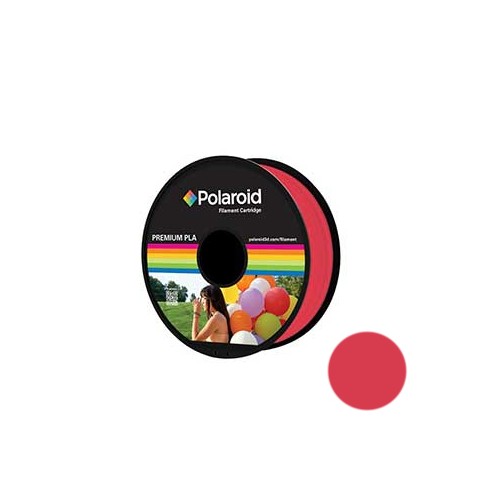 Filamento Polaroid Universal PLA 1.75mm 1Kg Vermelho Transparente