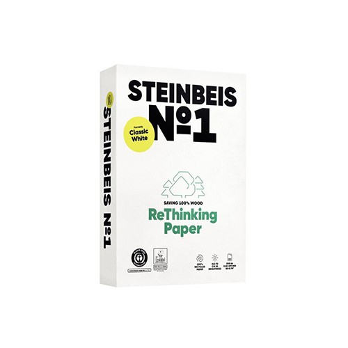 Papel 080gr Fotocopia A4 Reciclado Steinbeis 1x500 Folhas