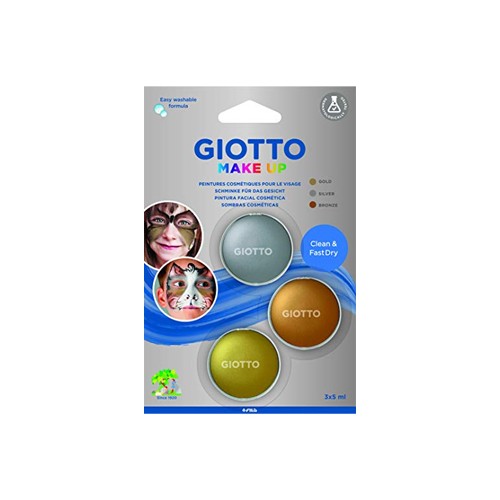 Pintura Facial Giotto Ouro Prata Bronze 3 Cores