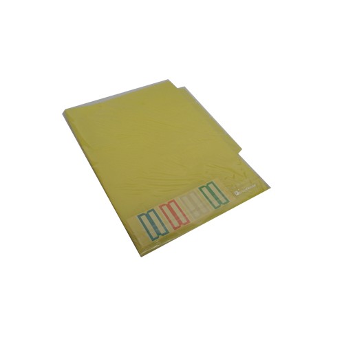 Dossier Plastico com 4 Separadores - Amarelo (10 unidades)
