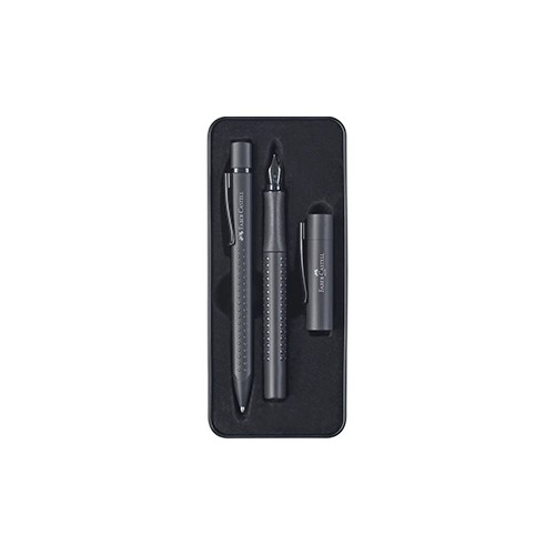 Pack Caneta Permanente + Esferográfica Faber Castell Preto