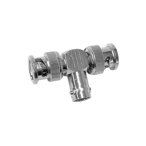 Adaptador BNC em T femea / 2x BNC macho - 5 unidades