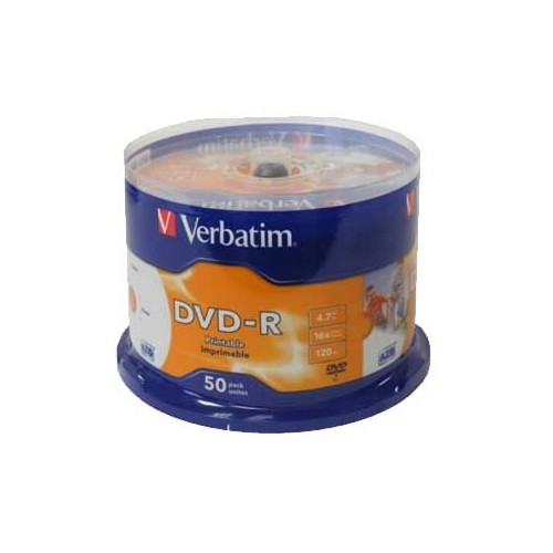 DVD-R Verbatim 4.7GB 16X Spindle Pack 50 Printable