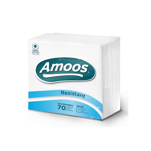 Guardanapos 30x30cm 1 Fl Amoos 70un - 6 unidades