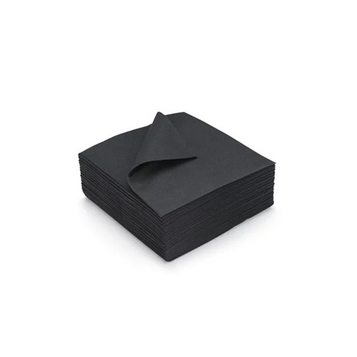 Guardanapos 40x40 1 / 8 2fls PeP Preto 120un