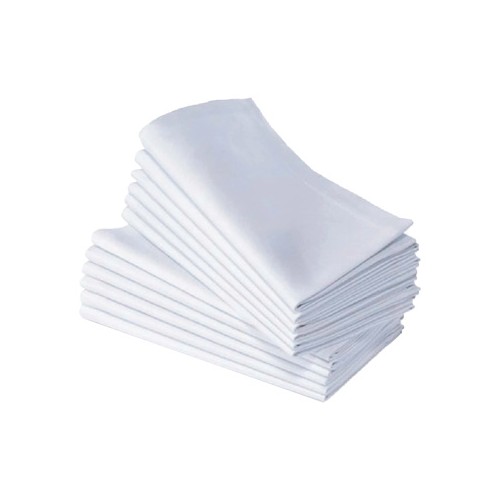 Guardanapos 50x50cm Tecido Branco  - 20 unidades