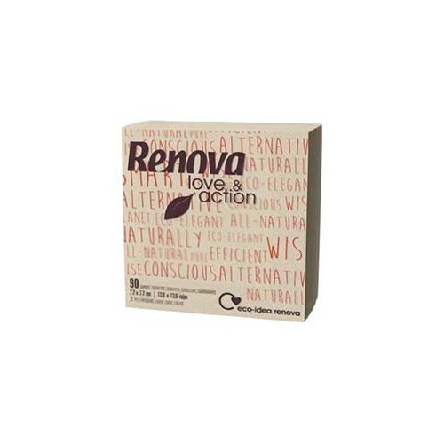 Guardanapos 22x22cm 2fls Renova LoveeAction 90un - 6 unidades