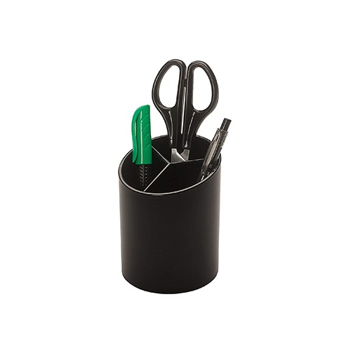 Porta Lapis Plastico Redondo com 3 compartimentos