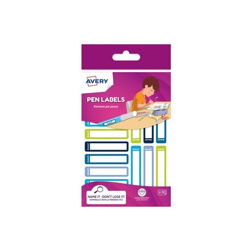 Etiquetas para Canetas 50x10mm Avery 2 Folhas 30 unidades