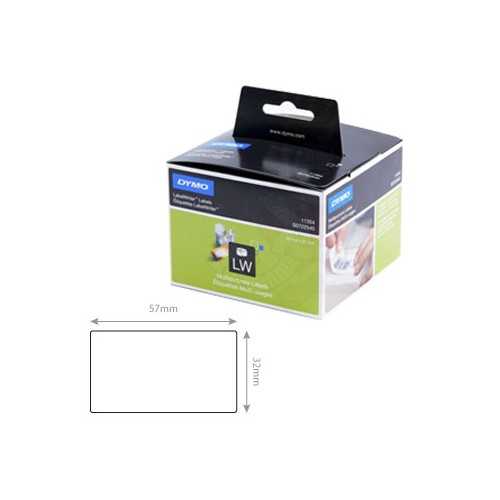 Etiquetas Multifuncoes Brancas Dymo 57mmx32mm - 1Rolo