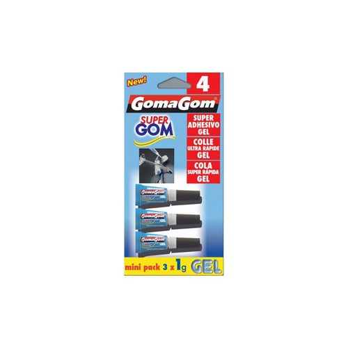 Cola Rápida 1g Instantânea Gel Mini Pack Blister 3un - (2 unidades)