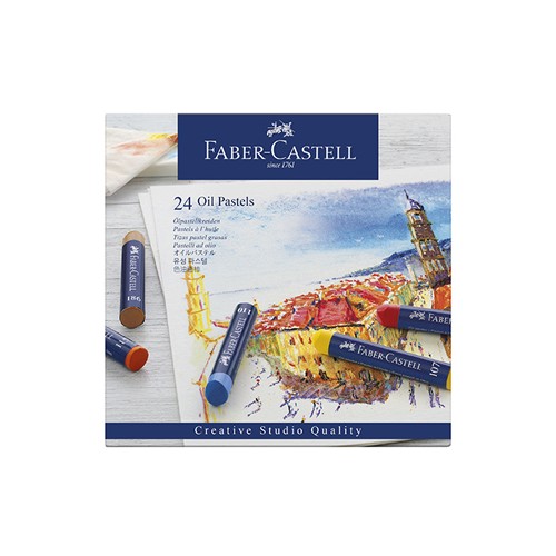 Lápis Pastel a Óleo Faber Castell Cx 24 unidades