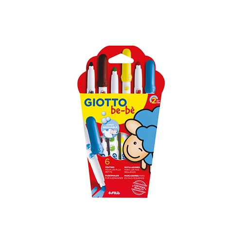 Marcador Feltro Giotto Be-Be 6 Cores