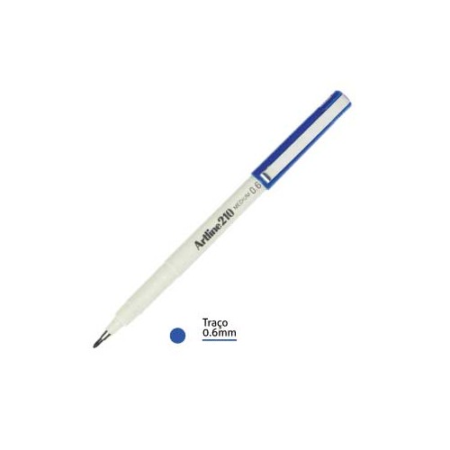 Marcador Medio 0.6mm Artline 210 Azul - 12 unidades