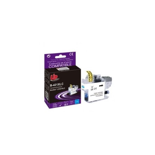 Tinteiro Compatível UPrint para Brother LC421XLC Azul 500 Pág.