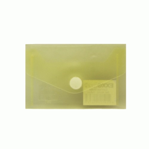 Bolsa Envelope 105x65mm Fecho Velcro Plástico Amarelo - 10 unidades