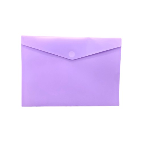 Bolsa Envelope A4 Fecho Velcro Plástico Violeta Mate - 2 unidades