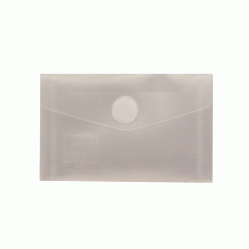Bolsa Envelope 105x65mm Fecho Velcro Plástico Transparente - 10 unidades