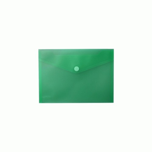 Bolsa Envelope A5 Fecho Velcro Plástico Verde Mate - 2 unidades