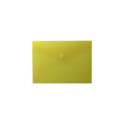 Bolsa Envelope 25x18cm A5 Fecho Velcro Plástico Amarelo Mate - 2 unidades